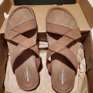 MERRELL SANDALS. MEMORY FOAM, AIR CUSHION